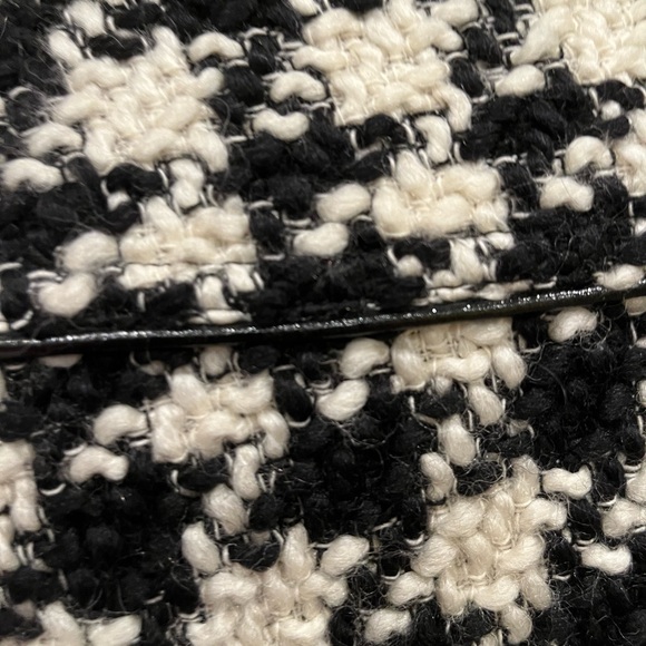 1 Madison Houndstooth Cape Capelet Black White Wool Blend Size Large - Picture 5 of 11
